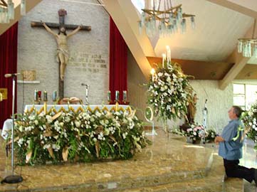 Charlie at the altar